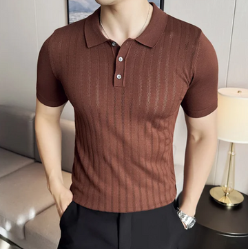 Paul Slim Knitted Polo Shirt