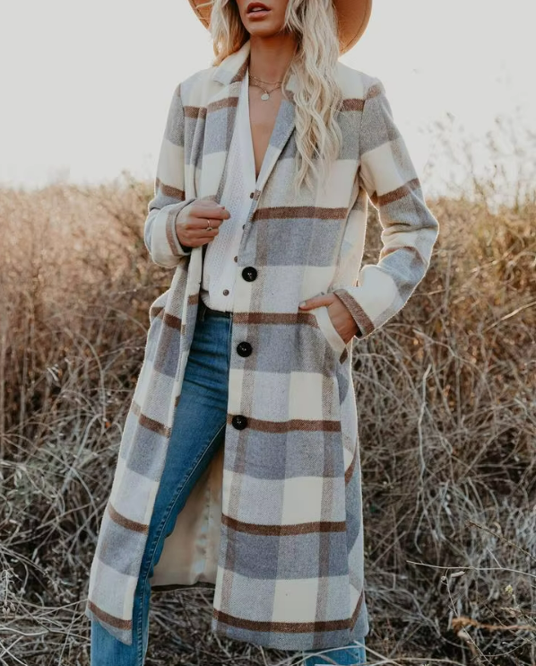 Louise Plaid Coat